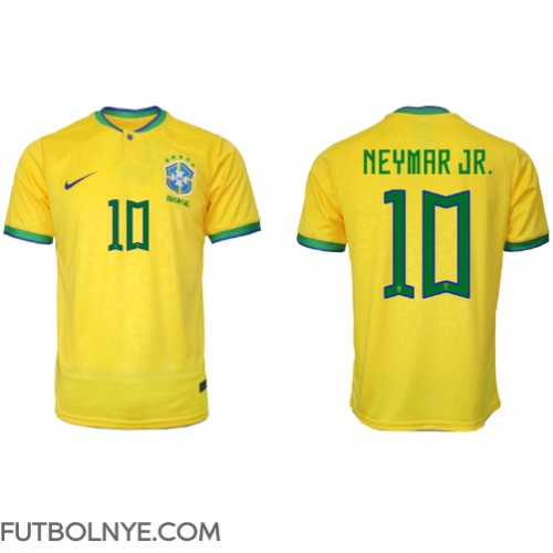 Camiseta Brasil Neymar Jr #10 Primera Equipación Mundial 2022 manga corta